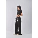 (3XL) fashion pants高腰質感黑色長褲二手衣, , large