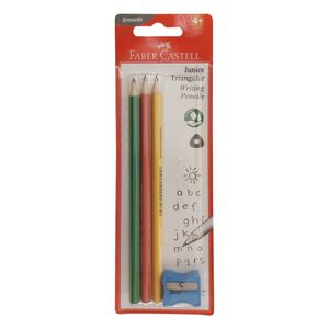 輝柏 FABER-CASTELL 學齡兒童用 大三角鉛筆 2B-3支入 (116503)