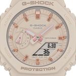 CASIO 卡西歐 G-SHOCK 奶茶色八角雙顯手錶 女錶 GMA-S2100-4A, , large