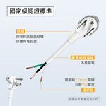 Practical Brand 1 Open 4 Insert 9 Feet 3P+3U Extension Cable 2.7m PNA3433U-9 Fast Charging Extension Cable Fireproof and Heat Resistant Overload Power Off Safe and Convenient, , large