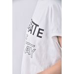 (XL) monday weekend質感字母白色上衣二手衣, , large