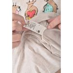 (L) lativ質感棉質純棉杏色短袖上衣二手衣, , large