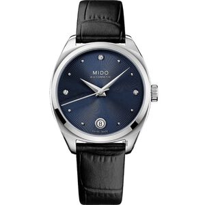 MIDO 美度 Belluna 皇室藍 真鑽機械女錶-33mm M0243071604600