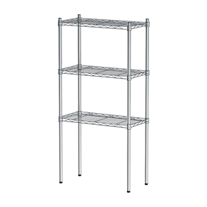 【Y HOUSE】60x30x120cm Lightweight Three-layer Iron Rack Iron Rack Shelf-Electroplating