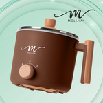 【MOLIJIA】1.8L-M28 Double-Layer Anti-Scalding Non-Stick Fast Cooking Pot- Elegant Brown, , large
