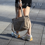 【MQ】FRIEDA 三用多層托特包 大款-奶茶色  斜紋尼龍 防潑水 耐髒耐磨 手提袋 多夾層 大容量, 奶茶色, large