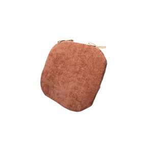 香奈兒絨編格紋馬蹄墊38*41,  香奈兒絨編格紋馬蹄墊-豆沙紅