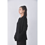 (XL) niceioi寬鬆黑色長袖上衣二手衣, , large