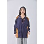 (XL) easy main兩件式藍色長袖上衣二手衣, , large