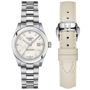 TISSOT 天梭 T-MY LADY 真鑽珍珠貝機械女錶-29.3mm T1320071111600