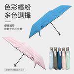 Lightweight vinyl automatic folding umbrella lightweight windproof and rainproof anti-UV rose gold handle Literary Japanese design (blue/pink / azure / green / gray), , large