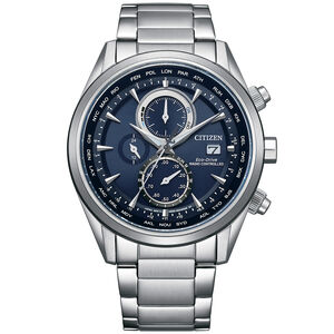 CITIZEN 星辰 空中之鷹光動能全球電波時計腕錶-藍 AT8260-85L