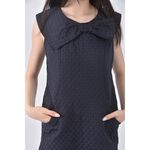 (S) jis質感棉質無袖藍色洋裝二手衣, , large