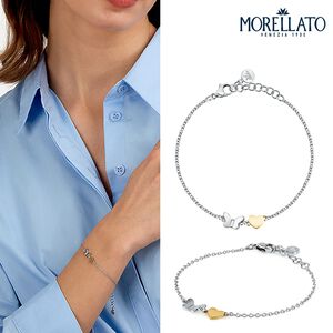 【快速出貨】MORELLATO TALISMANI系列 不鏽鋼 雙色蝴蝶之心手鍊 SAUN38