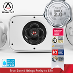 Anaccord雅那歌音響 RUBY2.0 Xspira DC-03-H6 | BASS強化 | 沉浸式環繞音效 | 防水壁掛喇叭｜一對 時尚白 家樂福線上, , large