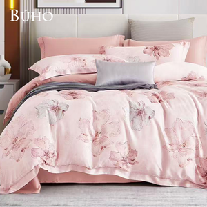 BUHO "Half a Lifetime of Youth" 60-count 100% TENCEL Pure Tencel Fully Coated Reversible Quilt Winter Set - Double Size