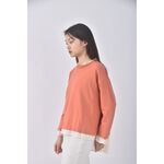 (L) ecalletion質感棉質純棉橘色長袖上衣二手衣, , large