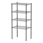【Y HOUSE】70x45x150cm Lightweight Four-layer Iron Rack Iron Rack Shelf - Painted Black, , large