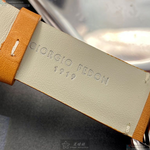 [星晴錶業]GiorgioFedon1919手錶,46mm,GF00031黑色錶面銀錶殼咖啡色真皮皮革錶帶款, , large