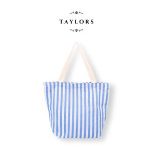 【TAYLORS】Korean style summer striped canvas tote bag