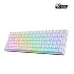 [樂維科技]RK100 96% 藍牙三模無線機械鍵盤 紅軸 RGB 白色, , large