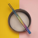 【純鈦冰晶八方筷 牛仔藍】鈦筷 環保筷 筷子 餐具 鈦餐具 環保餐具 露營 , , large