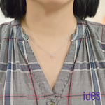 [ides愛蒂思] 成年禮 生日禮 日系輕珠寶OL系列設計款14K金鑽石項鍊鎖骨鍊/時尚方型, , large