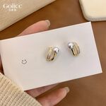 【Gulicc 】古莉可 耳環 韓國C型 珍珠耳環, , large
