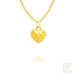 【TLH】黃金墜項鍊 純金999多選 心動時刻 約重0.07錢&plusmn;0.01 (生日 送禮), , large