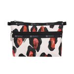 |快速出貨|Lesportsac Cosmetic Clutch 雙層拉鍊收納化妝包/ 水彩豹紋, , large