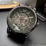 [星晴錶業]ARMANI手錶,44mm,AR00079雙面機械鏤空錶面銀錶殼深黑色真皮皮革錶帶款, , large