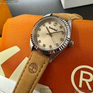 [星晴錶業]新品牌手錶,28mm,TL57199古銅色錶面銀錶殼咖啡色真皮皮革錶帶款