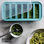 官方直營【Souper Cubes】多功能食品級矽膠保鮮盒6格_湖水綠(125ML/格), , large