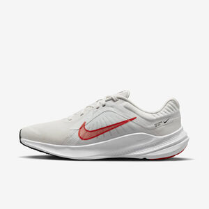Nike Quest 5 男 慢跑鞋 運動 休閒 路跑 透氣 柔軟 舒適 緩震 米灰 橘紅 [DD0204-007]