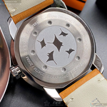 [星晴錶業]GiorgioFedon1919手錶,46mm,GF00031黑色錶面銀錶殼咖啡色真皮皮革錶帶款, , large