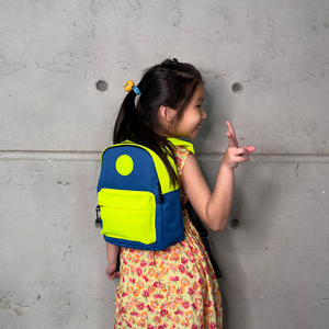 SOLIS 調色盤系列 休閒迷你後背包-幼童款-S號-暗藍/亮黃