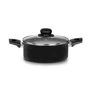 蓋瑞廚物【義大利PIARDI HOME LIVEINDUCTION 24CM雙耳湯鍋(附玻璃蓋) 七層複合鋁大理石 湯鍋