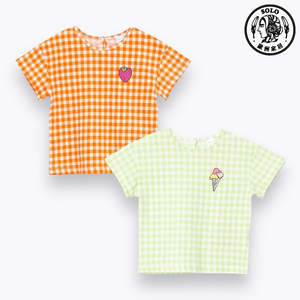 【SOLO Vintage】LCW Baby Toddler Fruit Ice Cream T-Shirts 2 Piece Set Made in Turkey 4-5y