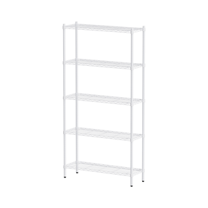 【Y HOUSE】90x30x180cm Lightweight Five-layer Iron Rack Iron Rack Shelf-Painted White