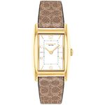COACH Reese C字壓花錶帶 長方形女錶-24x35mm CO14504355, , large