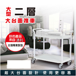 [台灣湧利企業有限公司]二層塑膠推車 RA-808LE-3 灰白色, , large