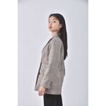 (M) jianyifei質感格紋棕色外套二手衣, , large