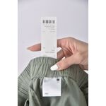 (XL) lativ高腰質感棉質純棉綠色長褲二手衣, , large