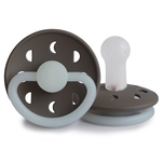 FRIGG Moon Phase - Round Silicone Pacifier - Portobello Night - Size 2, , large