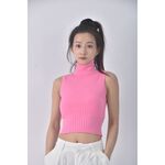 (S) 【安于晴Charlene私服】zara質感修身短版無袖粉色上衣二手衣, , large