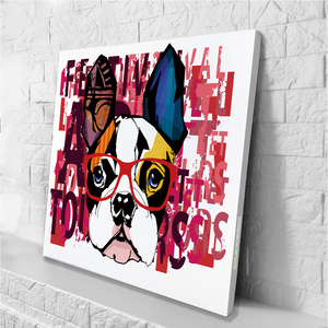 【日本 VisualSonic】藍牙畫布音箱 - Dog with Glass