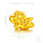 【TLH】黃金墜編織手繩 純金999 HORSE發生 約重0.08錢&plusmn;0.02 隨機贈送馬年御守 (馬年 過年 送禮), , large