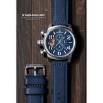elegantsis JF48QS機頭藝術-女郎計時手錶-藍/48mm ELJF48QS-OU02LC, , large