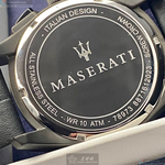 [星晴錶業]MASERATI手錶,46mm,R8871612023黑色錶面黑錶殼黑紅色真皮皮革錶帶款, , large