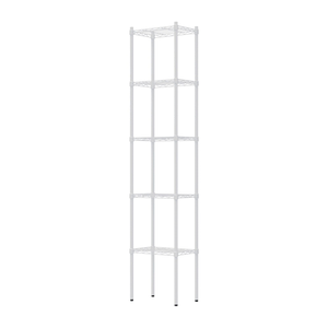 【Y HOUSE】45x30x210cm Lightweight Five-layer Iron Frame Iron Rack - Painted White